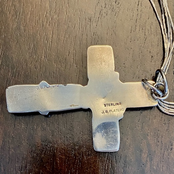 Navajo Sterling Silver with Cross - Picture 2 of 3